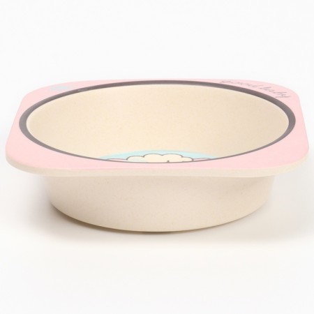 A set of children's dishes "Layer" from bamboo, 5 items: plate, bowl, glass, cutlery-6