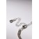 Bracelet with rhinestones "Zircon" Izk, pattern, white color in silver, 15cm