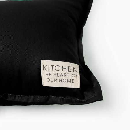 Ethel pillow, 45x45+1 cm, black, 100% cotton-6