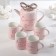 Ceramic tea set on the stand "Bant", 5 items: teapot 900 ml, 4 circles 200 ml