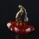 Souvenir "Stork", brass, amber resin, 3.2x0.8x1.5 cm