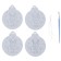Christmas tree decoration for coloring "Snow" 4 pcs., Brush