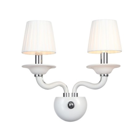 Sconces st. SL1112.501.02. Serenatta. 2x40 watts, E14, 35x37 cm, chromium color, white-5