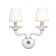 Sconces st. SL1112.501.02. Serenatta. 2x40 watts, E14, 35x37 cm, chromium color, white