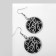 Hanging earrings “Foliage” double, silver-black color, 5.5 cm