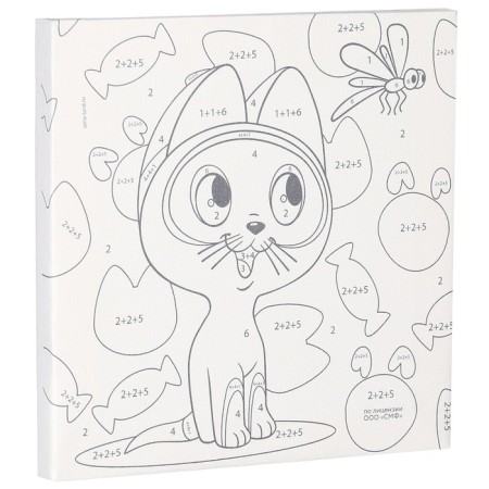 Picture on numbers for children, 17x17 cm, kitten woop-8