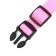 Collar with backlight double strip size m, Osh 40-48 x 2.5 cm 3 glow mode pink