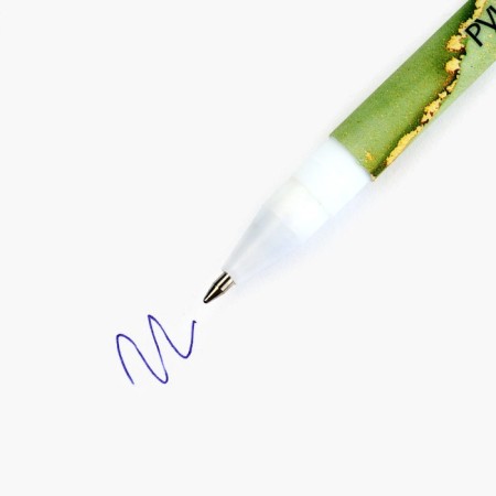 A pen with a cap and applying Soft-Touch "Best Teacher", Blue Paste 0.7 mm-1