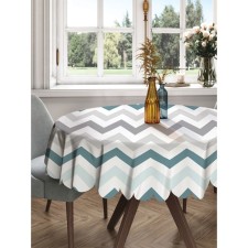 The tablecloth “Grace of Zigzags”, Round, Saten, D = 150 cm