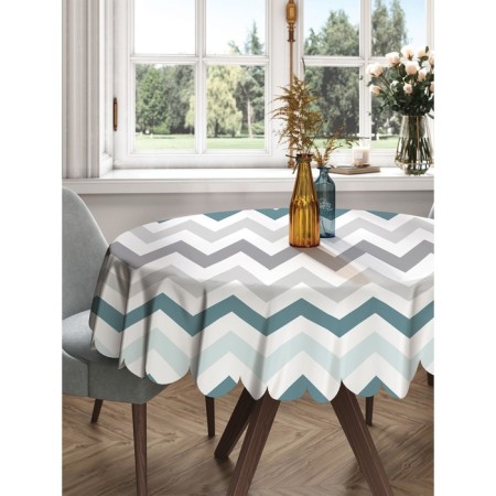 The tablecloth “Grace of Zigzags”, Round, Saten, D = 150 cm
