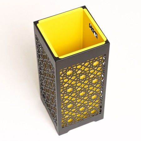 Garden-park urn "Vostok" 44 l, 30 x 30 x 70 cm, case 2 mm, tank 0.5 mm-1
