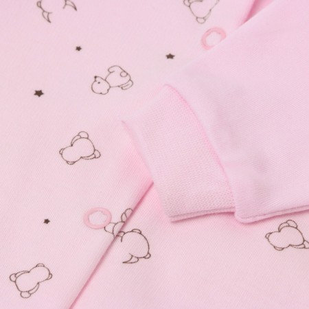 Details for children with closed legs, color is pink bear, height 62 cm-2