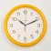 Wall clock, series: classic, d = 24 cm, yellow rim