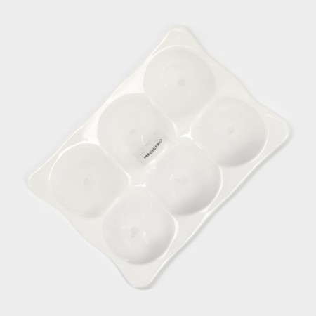 Egg stand porcelain Magistro "Blanche", 18 × 13 cm, white color-4