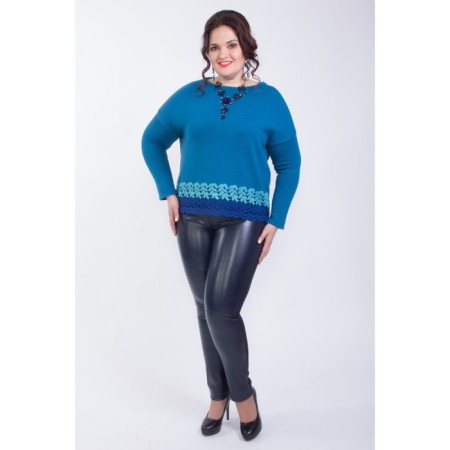 Female jumper, size 54, blue color-1