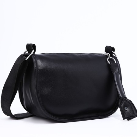 Bag Cross-Bodi with a zipper, black color-2