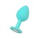 Anal plug Eromantica Cherr, with crystal, silicone, 35x80 mm, mint color