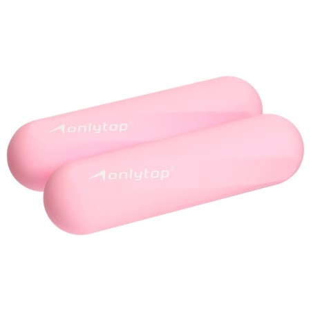ONLYTOP dumbbells for universal burden, 2 pcs., 0.5 kg, pink color-4