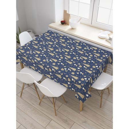 The tablecloth “New Year's Pattern”, rectangular, Saten, size 120x145 cm