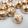 Buttons plastic for creativity on the leg "smooth ball" gold set 20 pcs 1x1 cm