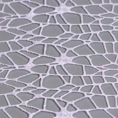 Flower packaging "Pautinka with glitter" white 48 cm x 4.5 m-4