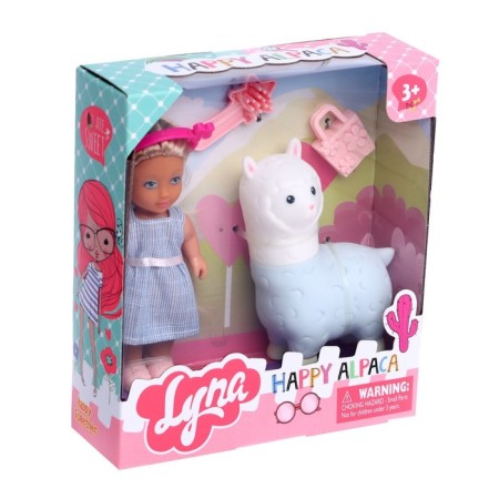 Lyna baby doll with llama and accessories, mix-2