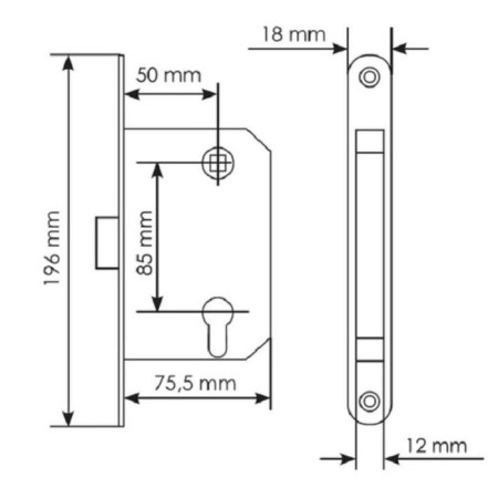 Magnetic latch under the cylinder M1885 W, white-1