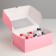 Box for 6 cupcakes with a window, pink, 25 x 17 x 10 cm