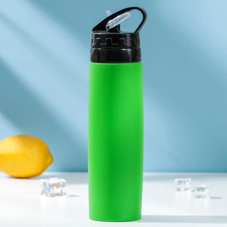 Water bottle "Siley", 450 ml (silicone housing), Mix color-1