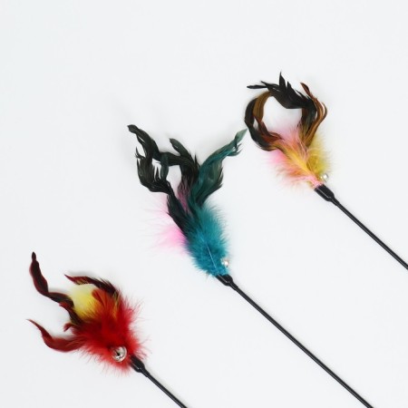 Teaser "feather" with a bell, 65 cm, mix of flowers-4
