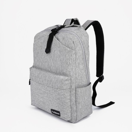 Male backpack on a zipper, Fulldorn, external pocket, a suitcase mount, color gray color