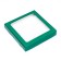 Self -charged box with a window, green, 19 x 19 x 3 cm