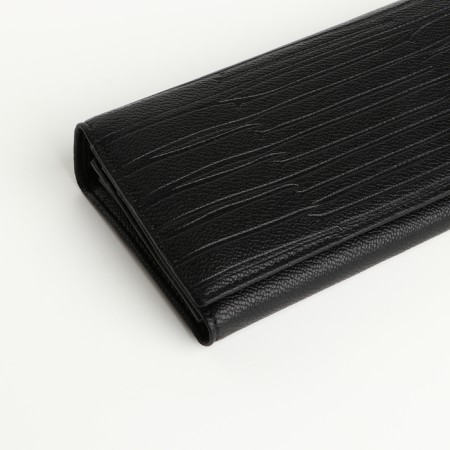 Women's wallet on magnets, black color-2