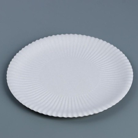 Disposable plate "white" cardboard, 23 cm-1