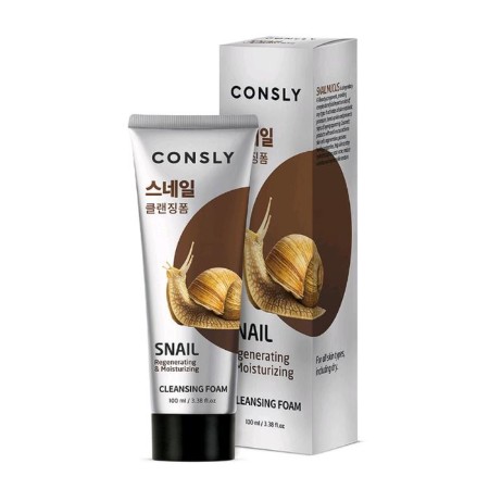 Restoring creamy foam for washing Consly with a snail mucin, 100 ml-4