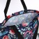 Household bag on a zipper, with a cosmetic bag, blue color