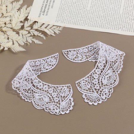 Collar sewing, guipyur, 21 × 6 cm, white color-1