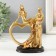 Polystone souvenir "Fighting couple" gold 10.8x6.2x15 cm