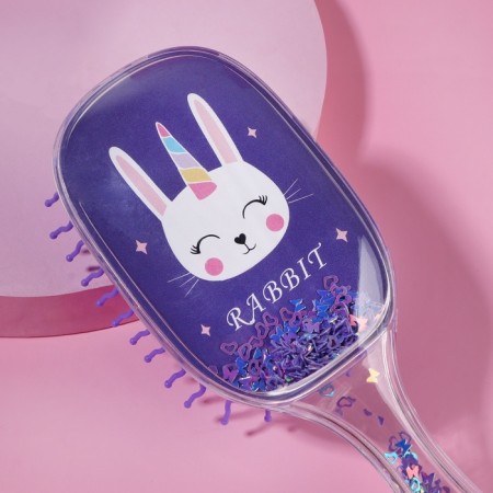 The comb is massage, wide, 6 × 18 cm, purple color-5