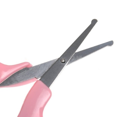 Children's manicure set (scissors, kniper, saw, tweezers), pink color-9