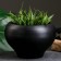 Pot "Cast iron" black, 17x12 cm