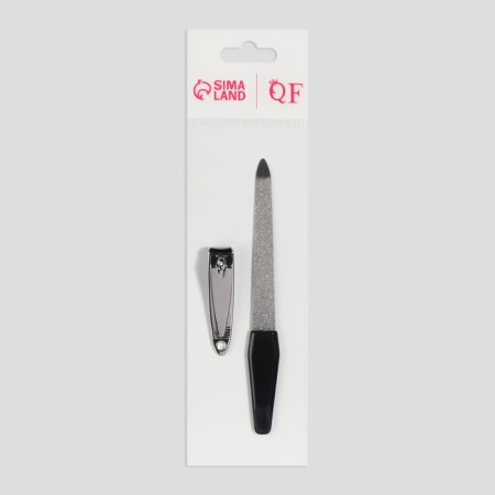 Manicure set, 2 objects, black/silver color-3