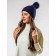Women's cap, size 52-56, dark blue color