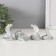 Souvenir Ceramics "Gray Cobra" with gold set of 8 pcs 4.5x4.4x6.6 cm