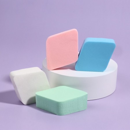 Makeup sponge "Rombs", set - 4 pcs, 6.5 × 5 cm, multi -colored-1