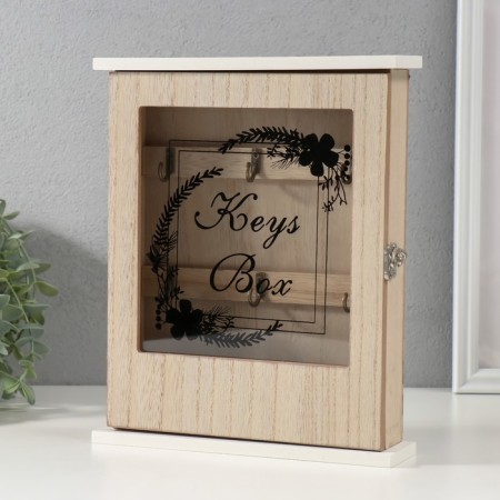 Keywood tree 6 hooks "Flowers with flowers" 6x20.7x26.5 cm-2