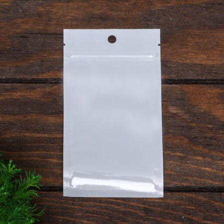 Pack Zip-Lock PP, white, with a solid window, flat, euro-slopes 9 x 16 cm-1