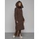 Coat insulated winter female, size 46, dark brown color