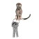 Hook furniture tundra TKD023, two -rod, copper, 4 pcs TMP