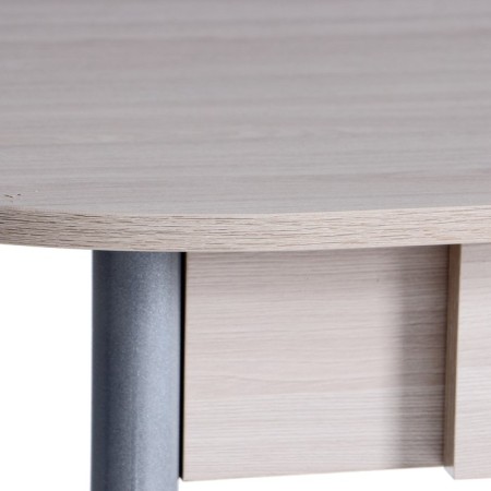 Oval table with an economy box, 1100x600x750, gray metallic/ash shimo bright-3